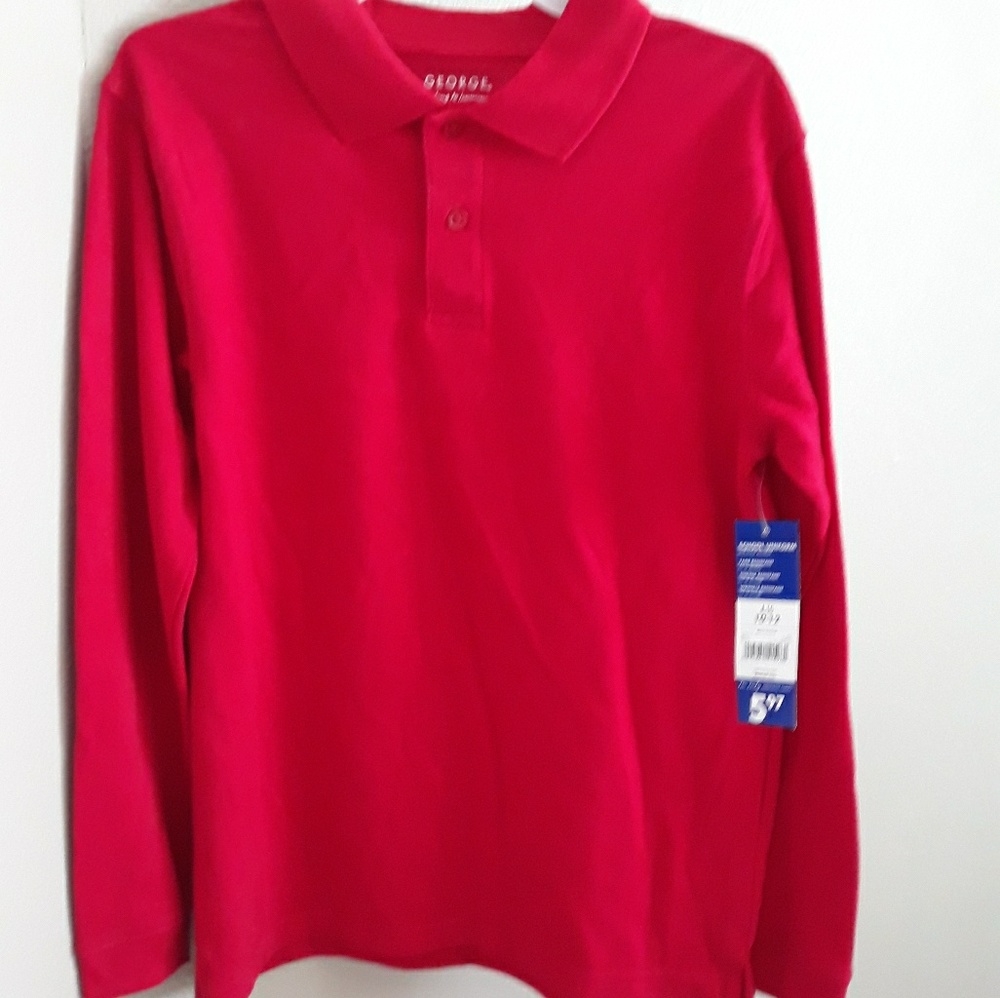 Boys red long sleeve shirt
